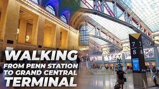 Walking NYC  Penn Station to Times Square amp Grand Central Terminal July 2021 [upl. by Aneev740]