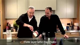 aerolatte  milk frother makes three layer caffè latte macchiato [upl. by Lleral]