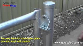 Gate Latch 2 way for round pipe and square [upl. by Kcired]