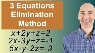 Solving Systems of 3 Equations Elimination [upl. by Klepac]