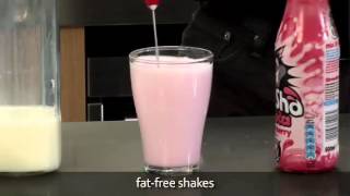 How to make a fat free milkshake using an aerolatte milk frother [upl. by Ifar]